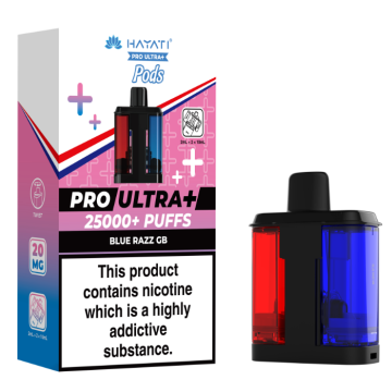 Blue Razz GB 1pk - Hayati Pro Ultra+ 25K Prefilled Pod - 20mg