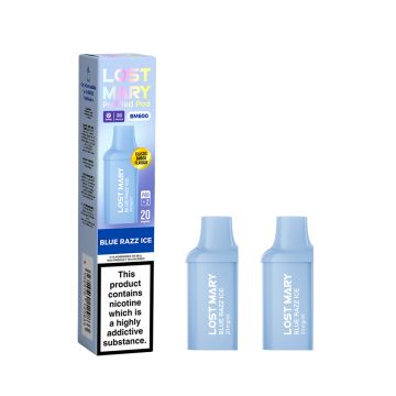 Blue Razz Ice 2pk Lost Mary BM600 Prefilled Pod 20mg