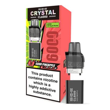 Sour Pineapple 1pk SKE Crystal CL6000 Prefilled Pod 20mg