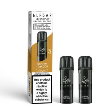Snoow Tobacco 2pk ELFBAR 600 Prefilled Pod 20mg
