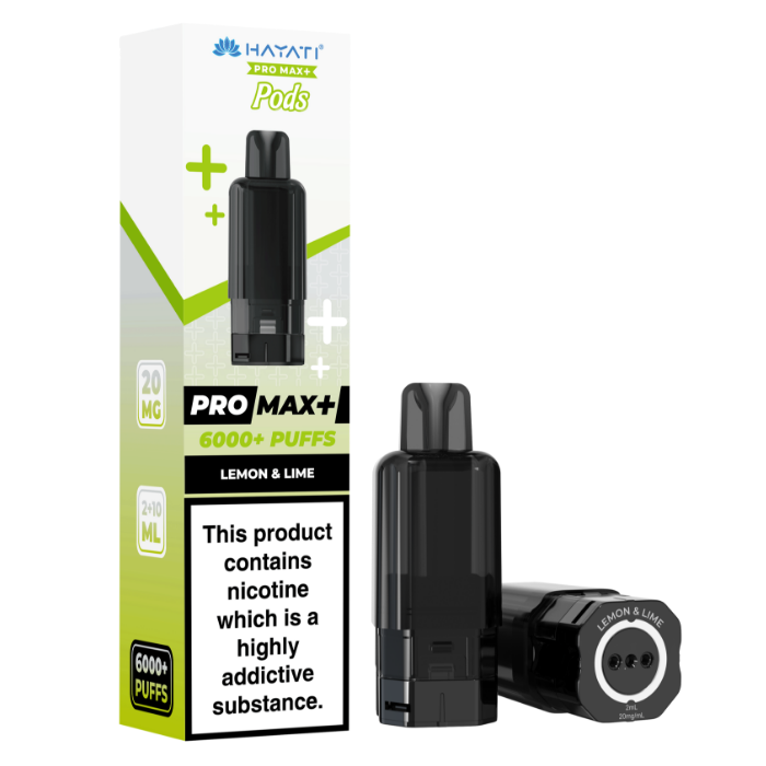 Lemon & Lime 1pk - Hayati Pro Max+ 6K Prefilled Pod - 20mg