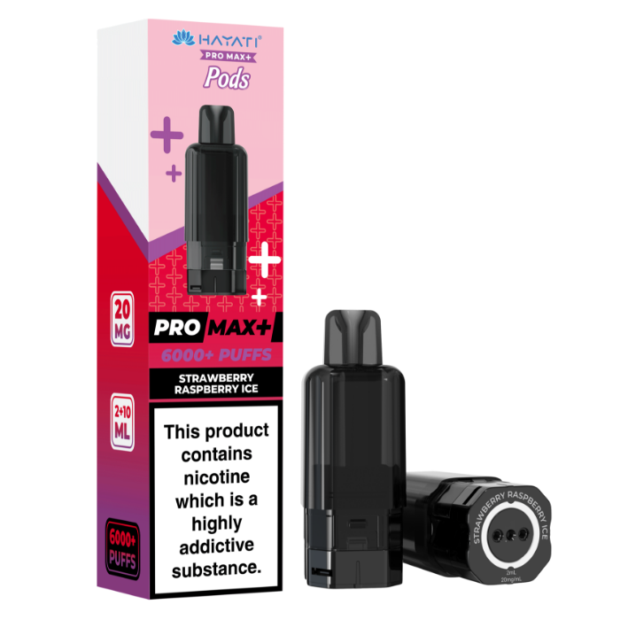Strawberry Raspberry Ice 1pk - Hayati Pro Max+ 6K Prefilled Pod - 20mg