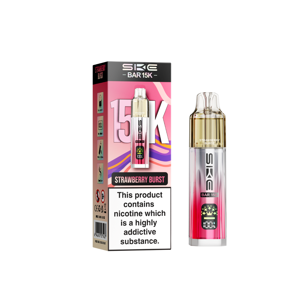 Strawberry Burst - SKE Bar 15K Prefilled Kit - 20mg